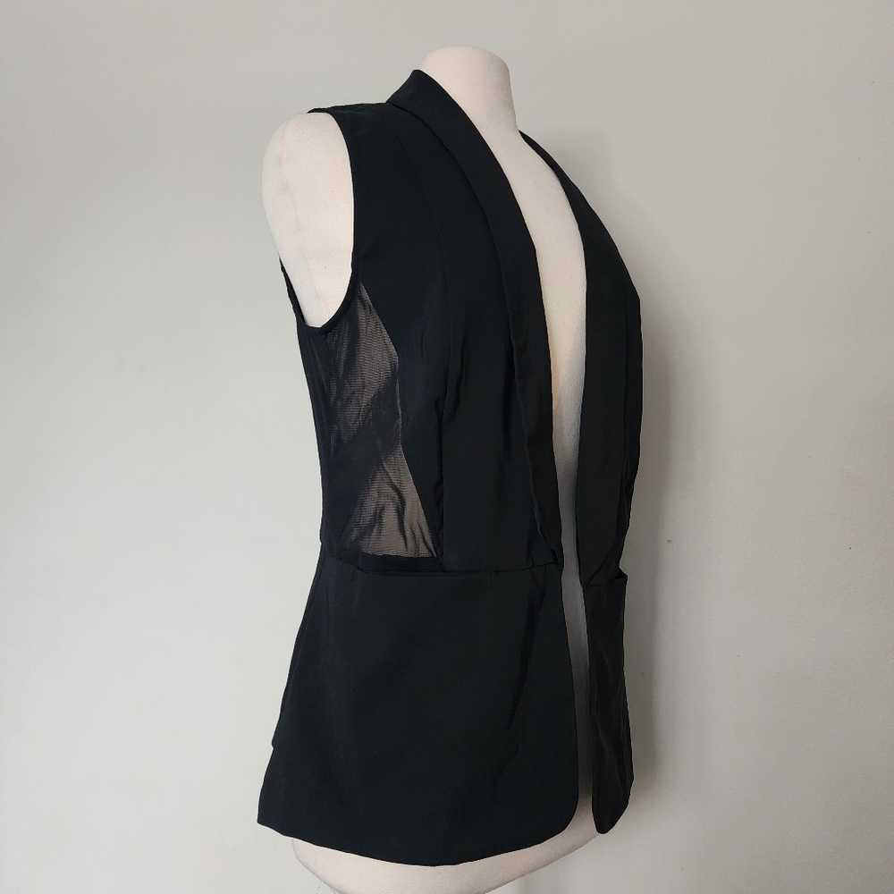 Black sheer vest